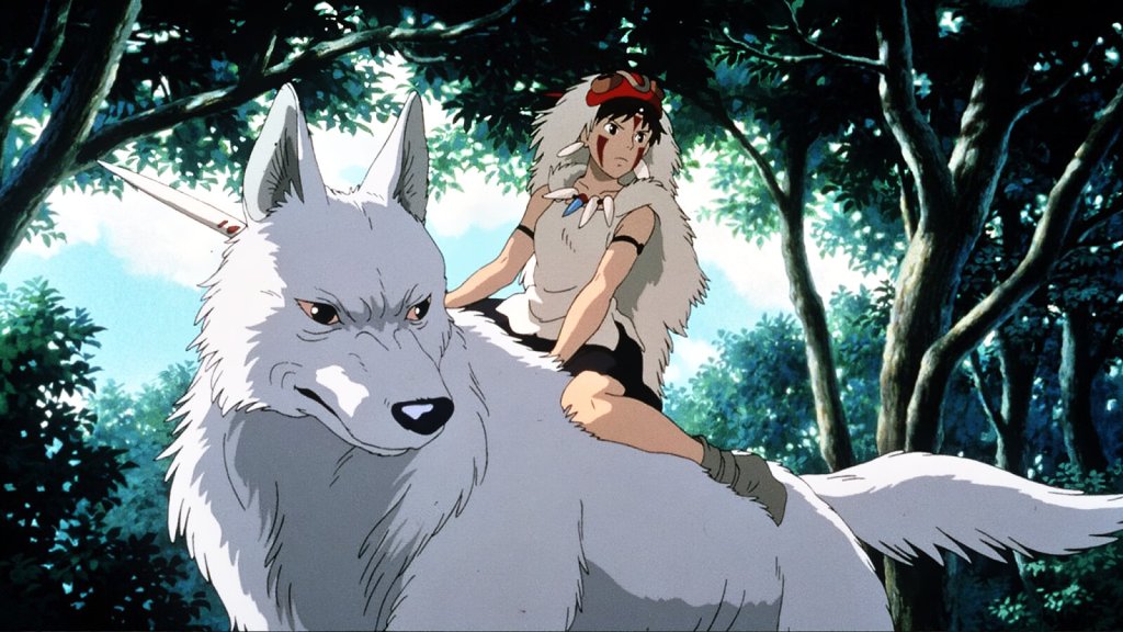 Still from Princess Mononoke, by Miyazaki, Ghibli Studio, a classic Tokyo cinema film